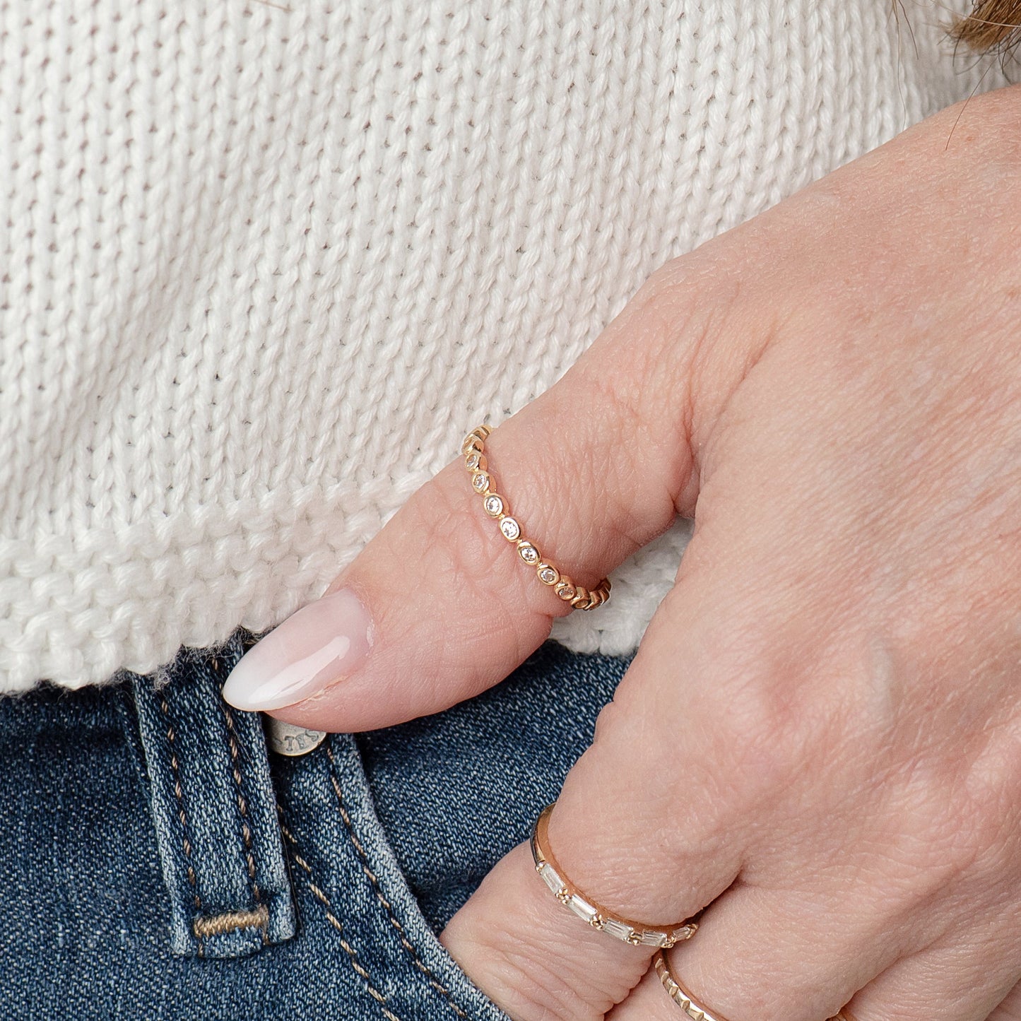 Aliança Cravejada Nuru