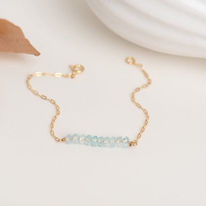 Pulseira Celeste Topázios Malkia