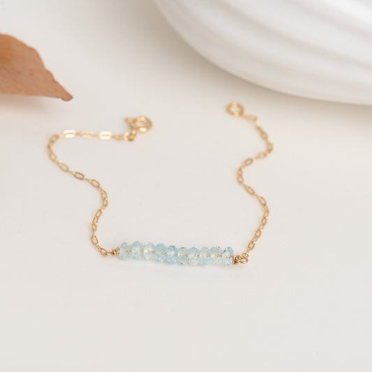 Pulseira Celeste Topázios Malkia