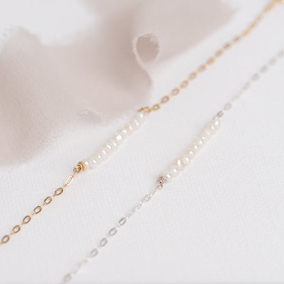 Pulseira Celeste Pérolas Malkia