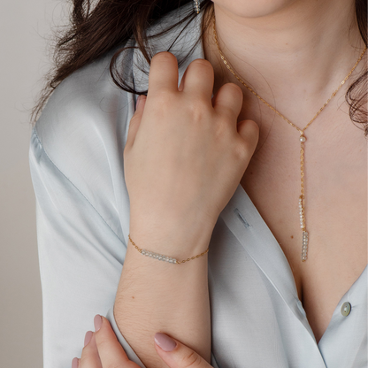 Pulseira Celeste Topázios Malkia