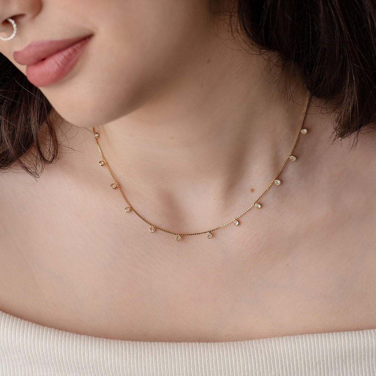 Choker Pontos de Luz Malkia