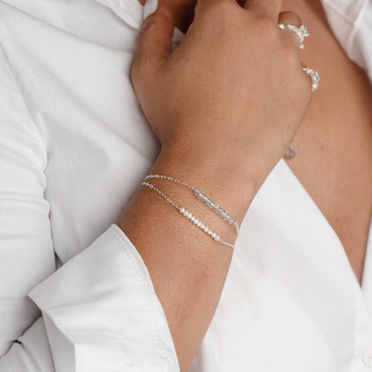 Pulseira Celeste Topázios Malkia