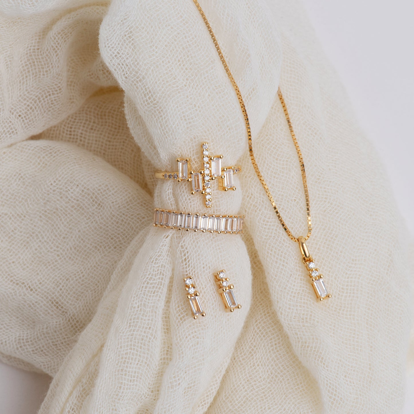 Meia Aliança Aura Baguete
