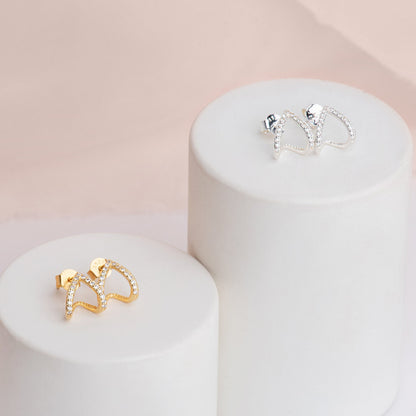 Brinco Moissanite V Cravejado