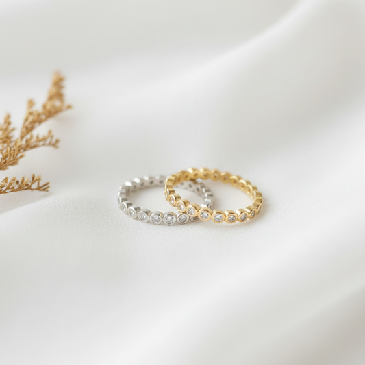 Aliança Cravejada Nuru