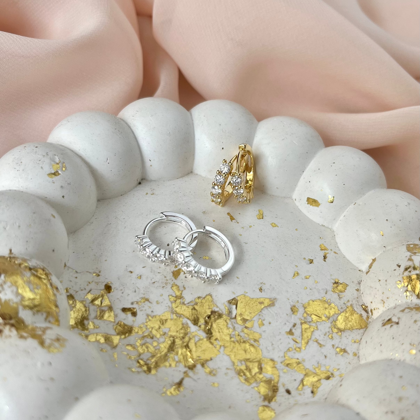 Argola Moissanite Diamond Cut