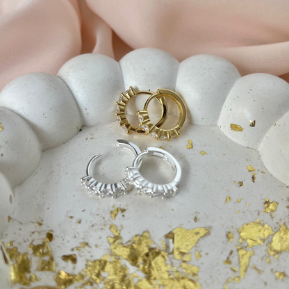 Argola Moissanite Diamond Cut