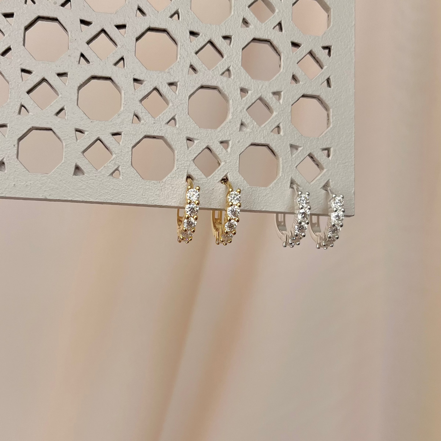 Argola Moissanite Diamond Cut