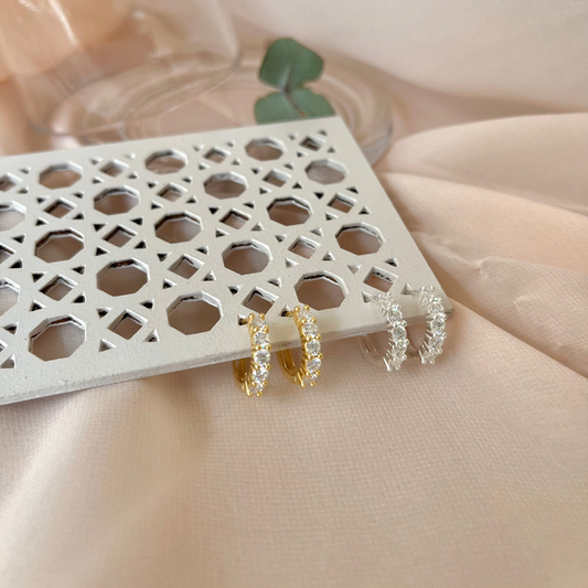 Argola Moissanite Diamond Cut