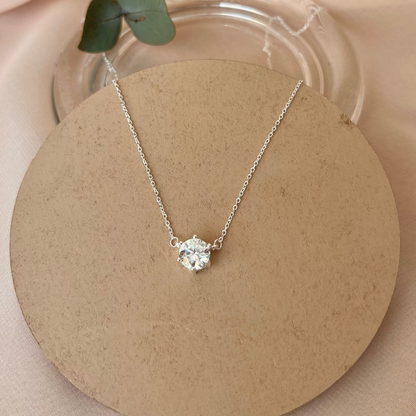 Colar Moissanite Diamond Cut 7 mm