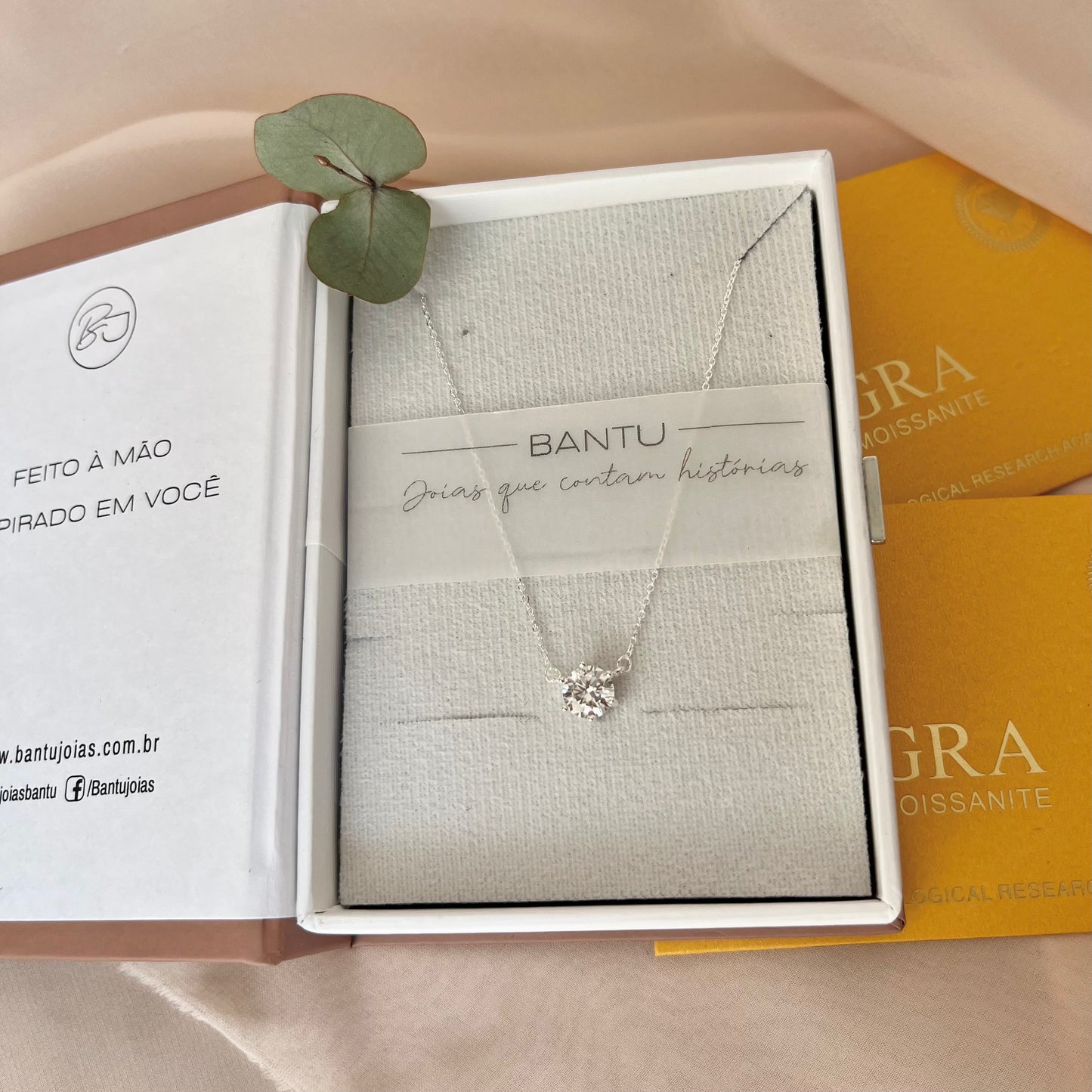 Colar Moissanite Diamond Cut 7 mm