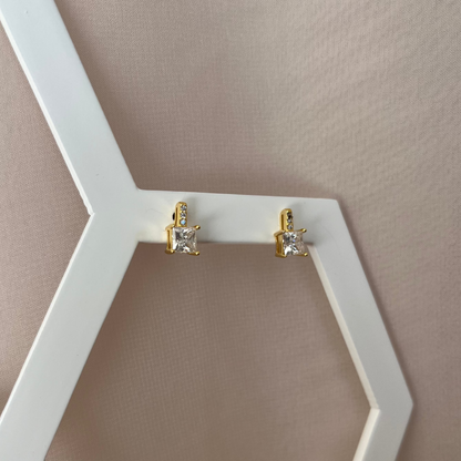 Brinco Moissanite Princess Cut