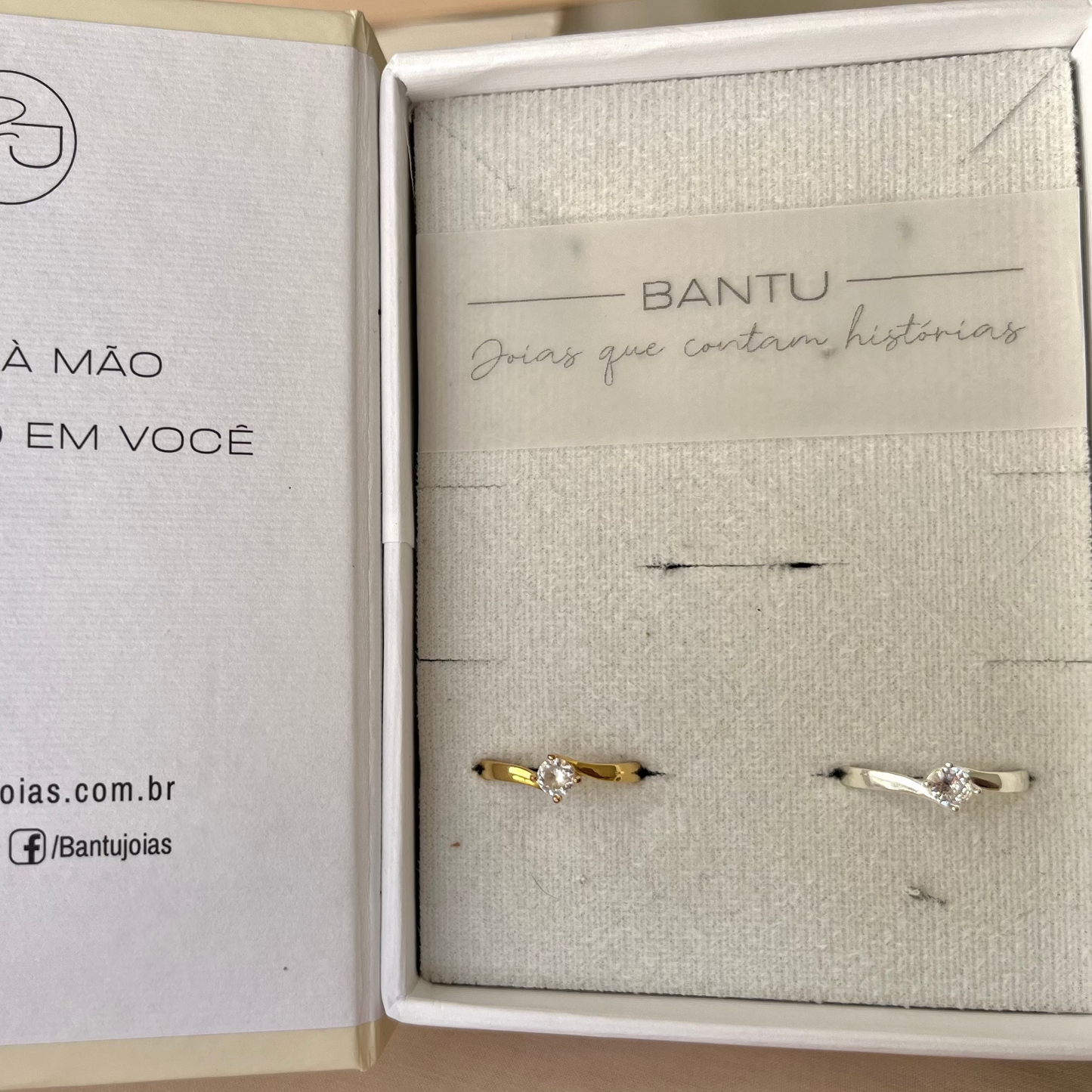 Anel Solitário Torcido 4 mm